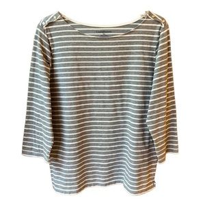 Casual Striped Gray Top